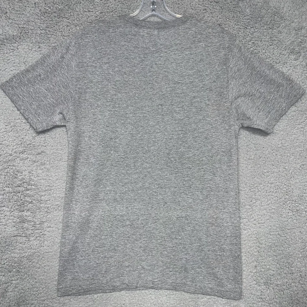 VTG Nike Stanford Cardinal‎ T Shirt Sz S Heather Gray Center Swoosh Distress Tee